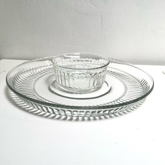 LACMA  MUSEUM Crystal SERVER Tray 2 Piece Set - Picture 5 of 5